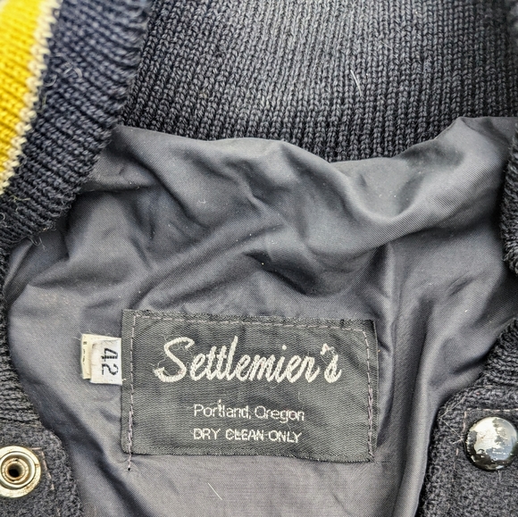 Vintage 1950s Varsity Wrestling Letterman Jacket St. Helens 42 Well Worn 50s VTG - Picture 7 of 7